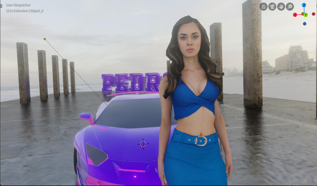 3D rendering using Blender’s Cycles engine. Project: Ultimate Highway Challenge 2.